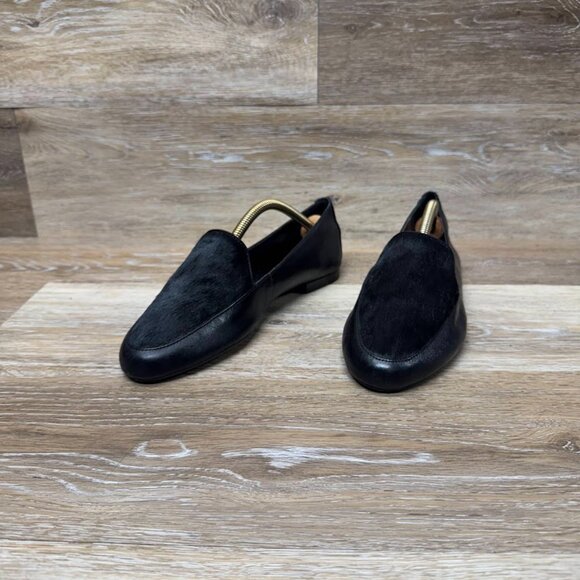 Franco Sarto Zilla Black Leather Loafers Women's Size 8 - Picture 1 of 7